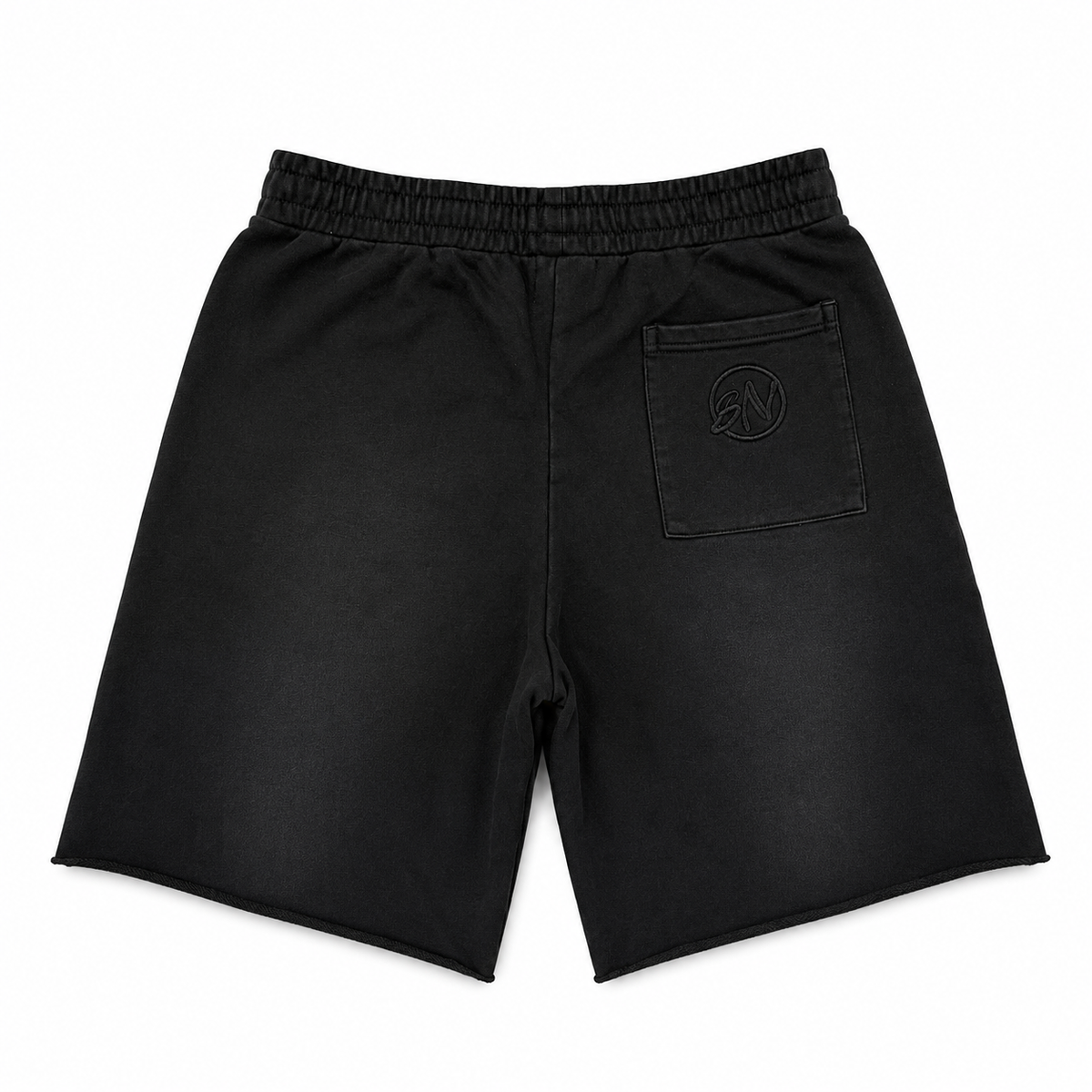 BNM BLACK DISTRESSED SHORTS